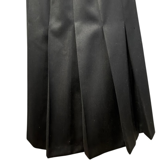 Vtg Harve Benard Classic Black Pleated Wool Midi Skirt - Hong Kong - Women’s 4 - Picture 6 of 10